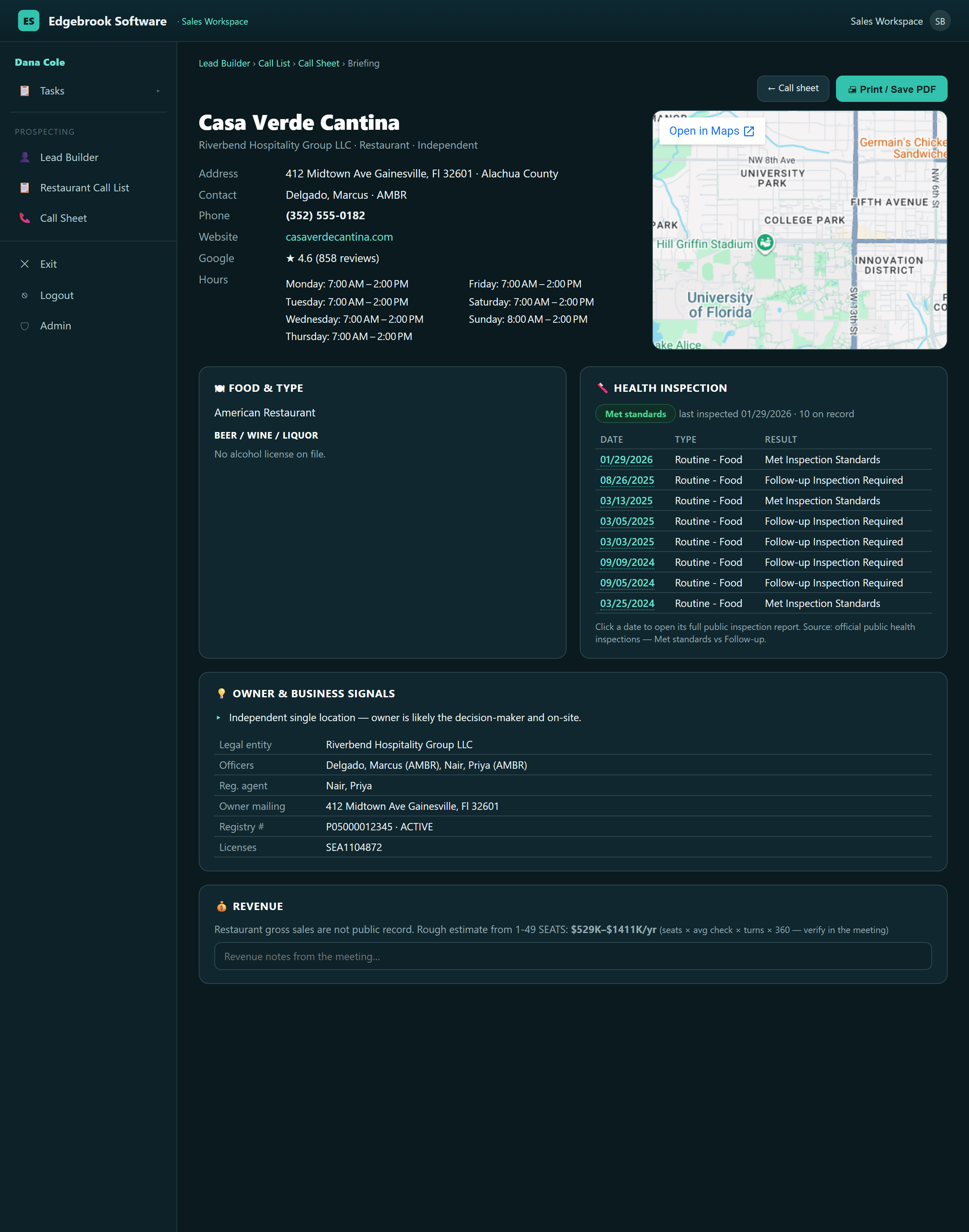 Appointment briefing — a one-pager for the booked meeting